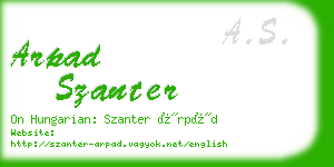 arpad szanter business card